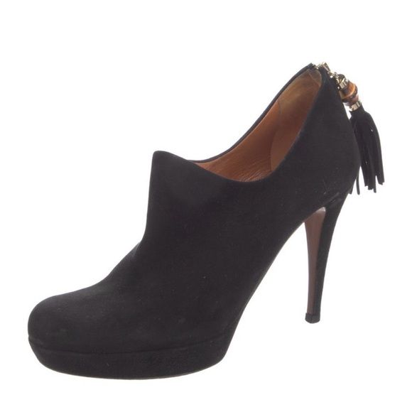 Gucci Black Ankle Booties with Tassel - Picture 3 of 11